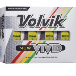 Volvik Vivid Matte Finish Golf Balls - Dozen -Wilson Store Vivid Y