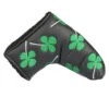 Volf Golf Black Synthetic Leather Shamrock Putter Cover -Wilson Store VolfGolfHeadcovers BlackShamrockBladePutter0