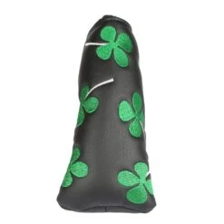 Volf Golf Black Synthetic Leather Shamrock Putter Cover 10 Volf Golf Black Synthetic Leather Shamrock Putter Cover -Wilson Store VolfGolfHeadcovers BlackShamrockBladePutter2