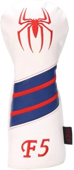 Volf Golf Red White Blue Leather Spider Headcovers 14 Volf Golf Red White Blue Leather Spider Headcovers -Wilson Store VolfGolfHeadcovers SpiderFairway 5
