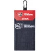 Wilson Staff Microfiber Trifold Golf Towel 16" X 21" Black -Wilson Store WIlsonTriFoldTowelBlack 0