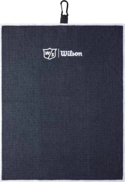 Wilson Staff Microfiber Trifold Golf Towel 16" X 21" Black 9 Wilson Staff Microfiber Trifold Golf Towel 16" X 21" Black -Wilson Store WIlsonTriFoldTowelBlack 2