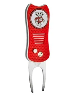Team Golf Retractable Switchblade Switchfix Divot Tool Ball Marker - NCAA 40 Team Golf Retractable Switchblade Switchfix Divot Tool Ball Marker - NCAA -Wilson Store Wisconsin Badgers Switchfix 44448 159