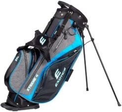 Tour Edge Exotics Xtreme 4 Stand Bags -Wilson Store Xtreme 4 Carry Bag Gray Scratch Plaid Blue