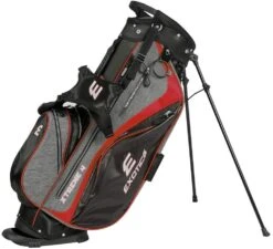 Tour Edge Exotics Xtreme 4 Stand Bags -Wilson Store Xtreme 4 Carry Bag Gray Scratch Plaid Red