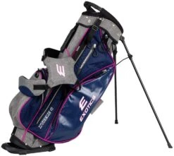 Tour Edge Exotics Xtreme 4 Stand Bags -Wilson Store Xtreme 4 Carry Bag Navy Scratch Plaid Pink