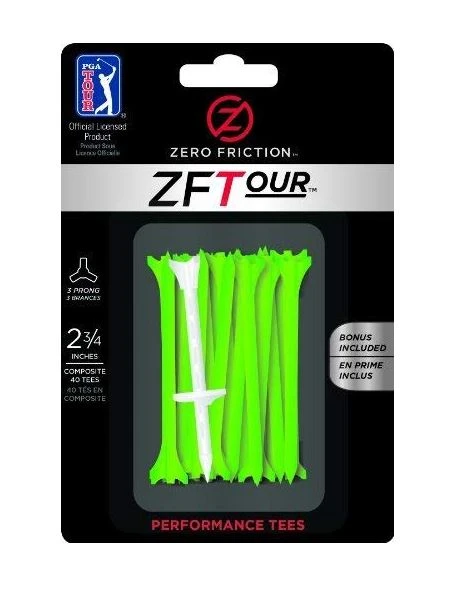 Zero Friction Golf Tees - Green (2.75" X 40) 3 Zero Friction Golf Tees - Green (2.75" X 40)