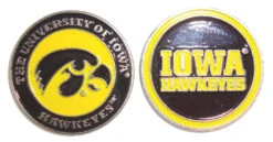 NCAA Double Sided Collegiate Golf Ball Marker Coins -Wilson Store iowa