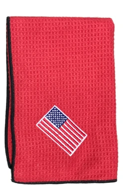 Joseph Elliott USA Embroidered Flag 18" X 18" Micro Fiber Towels -Wilson Store je11