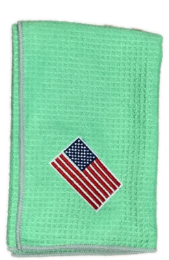 Joseph Elliott USA Embroidered Flag 18" X 18" Micro Fiber Towels -Wilson Store je7