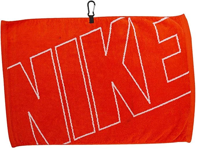 Nike Golf 16" X 24" Jacquard Towel - Orange/White 3 Nike Golf 16" X 24" Jacquard Towel - Orange/White