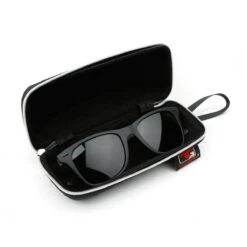 Tour Gear Polarized Sunglasses - Matte Black -Wilson Store tg120552 polarized sunglasses case open 2